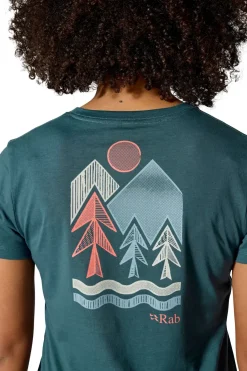 T-Shirts & Baselayers-Rab Womens Tuku Vista Tee - Orion Blue
