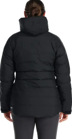Insulated Jackets-Rab Womens Valiance Jacket - Black - Aquamarine
