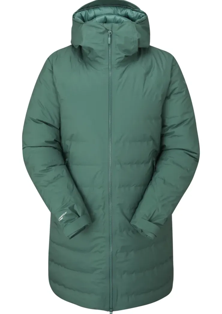 Casual Jackets-Rab Womens Valiance Parka - Green Slate