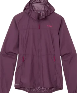 Windshirts-Rab Womens Windgather Hoody - Mulberry