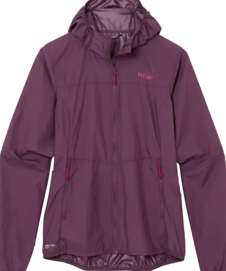 Windshirts-Rab Womens Windgather Hoody - Mulberry