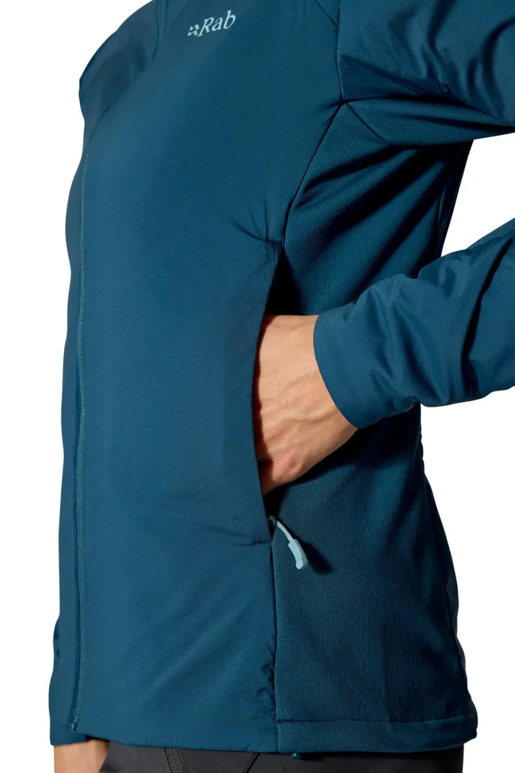 Insulated Jackets-Rab Womens Xenair Alpine Flex Jacket - Tempest Blue