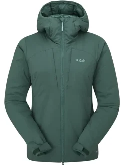 Insulated Jackets-Rab Womens Xenair Alpine Jacket - Green Slate