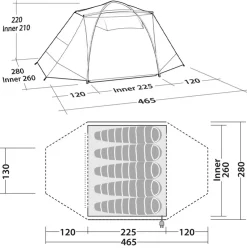Family & Leisure Tents-Robens Cobra Stone 5 Tent
