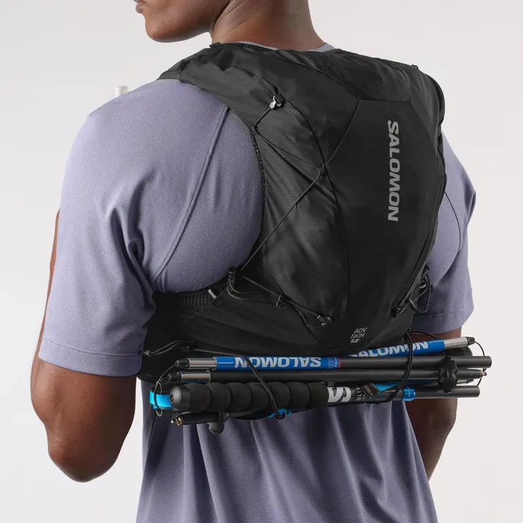 Fast & Light Rucksacks And Vests-Salomon ADV Skin 12 Running Vest Set - Black