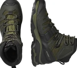 Hiking Shoes & Boots|Hiking Boots-Salomon Mens Quest 4 GTX Boots - Olive Night-Peat-Safari