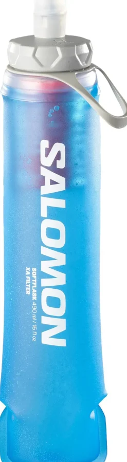 Water Bottles-Salomon Softflask XA Filter - 490Ml - Clear Blue