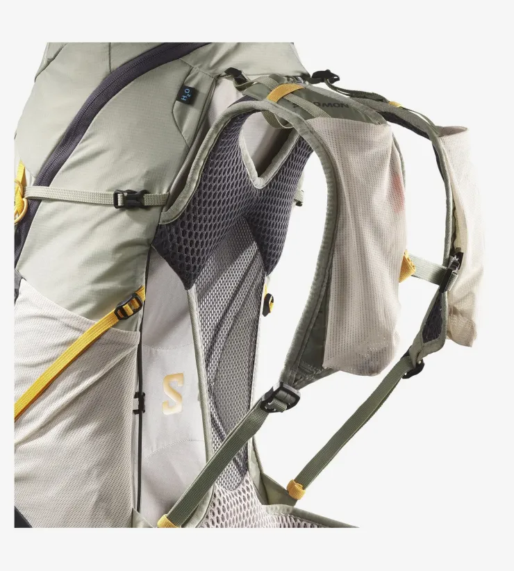 Day Packs-Salomon Womens Aerotrek 28 Rucksack - Seagrass-Silver Cloud-Nine Iron