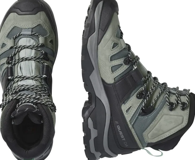 Hiking Shoes & Boots|Hiking Boots-Salomon Womens Quest 4 GTX Boots - Slate-Trooper-Opal Blue