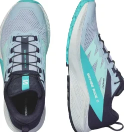 Hiking Shoes & Boots|Running Shoes-Salomon Womens Sense Ride 5 Shoes - Cashmere Blue-Carbon-Peacock Blue