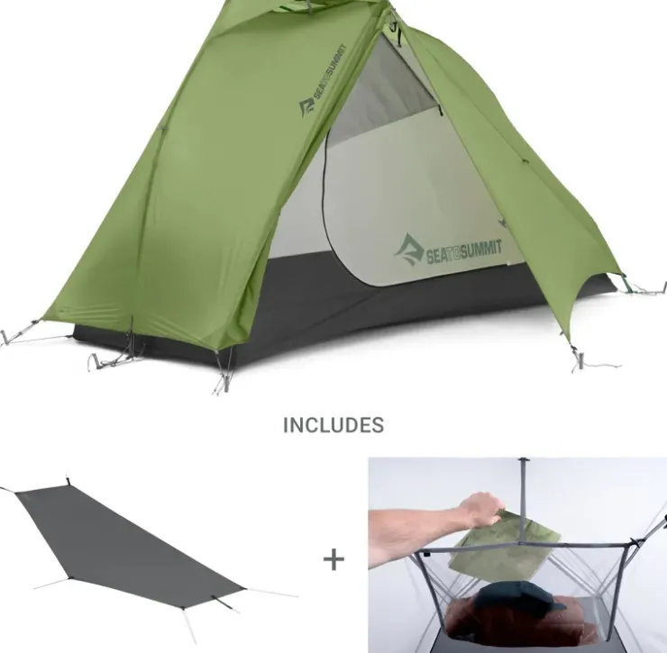 Backpacking & Lightweight Tents-Sea To Summit Alto TR1 PLUS Tent Package - Green