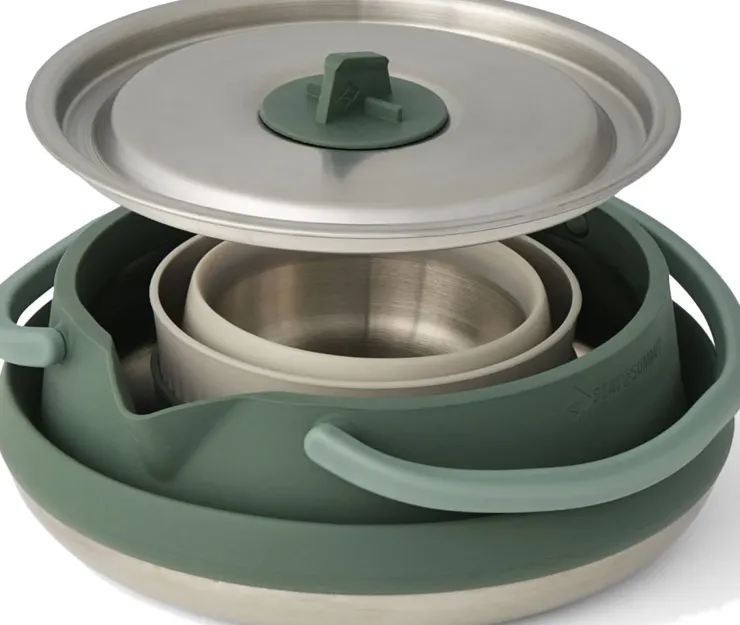 Pots, Pans & Kettles-Sea To Summit Detour Stainless Steel Kettle Cook Set - 2P - 3 Piece