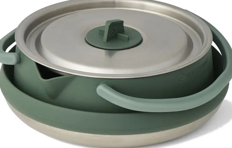 Pots, Pans & Kettles-Sea To Summit Detour Stainless Steel Collapsible Kettle - 1.6L