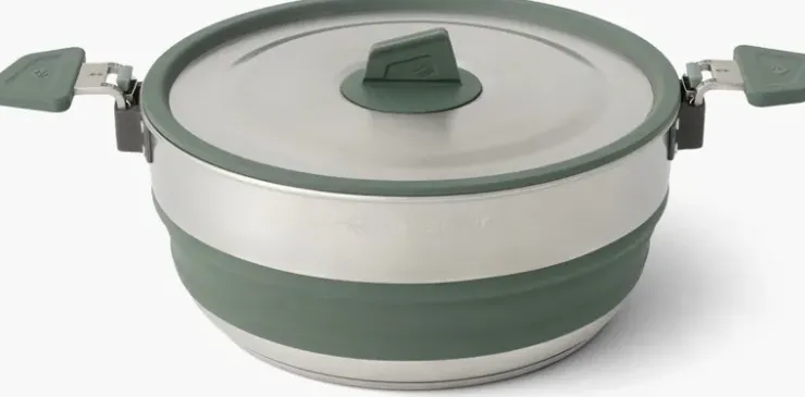 Pots, Pans & Kettles-Sea To Summit Detour Stainless Steel Collapsible Pot - 3L