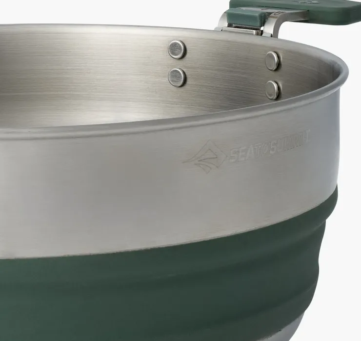 Pots, Pans & Kettles-Sea To Summit Detour Stainless Steel Collapsible Pot - 3L
