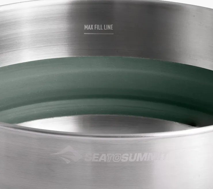 Pots, Pans & Kettles-Sea To Summit Detour Stainless Steel Collapsible Pot - 3L