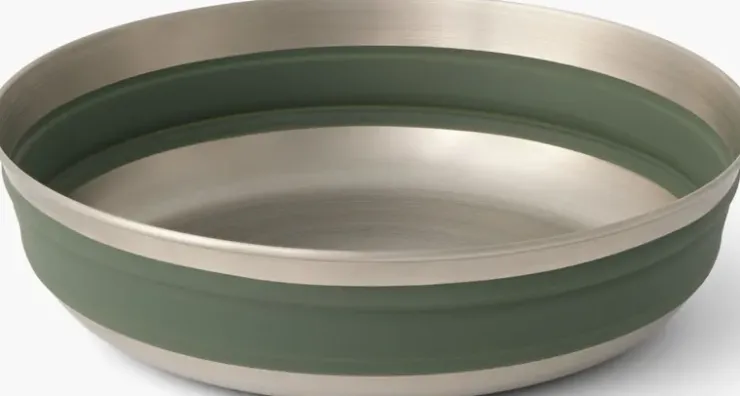 Plates, Bowls, Cups & Utensils-Sea To Summit Detour Stainless Steel Collapsible Bowl - L - Laurel Wreath