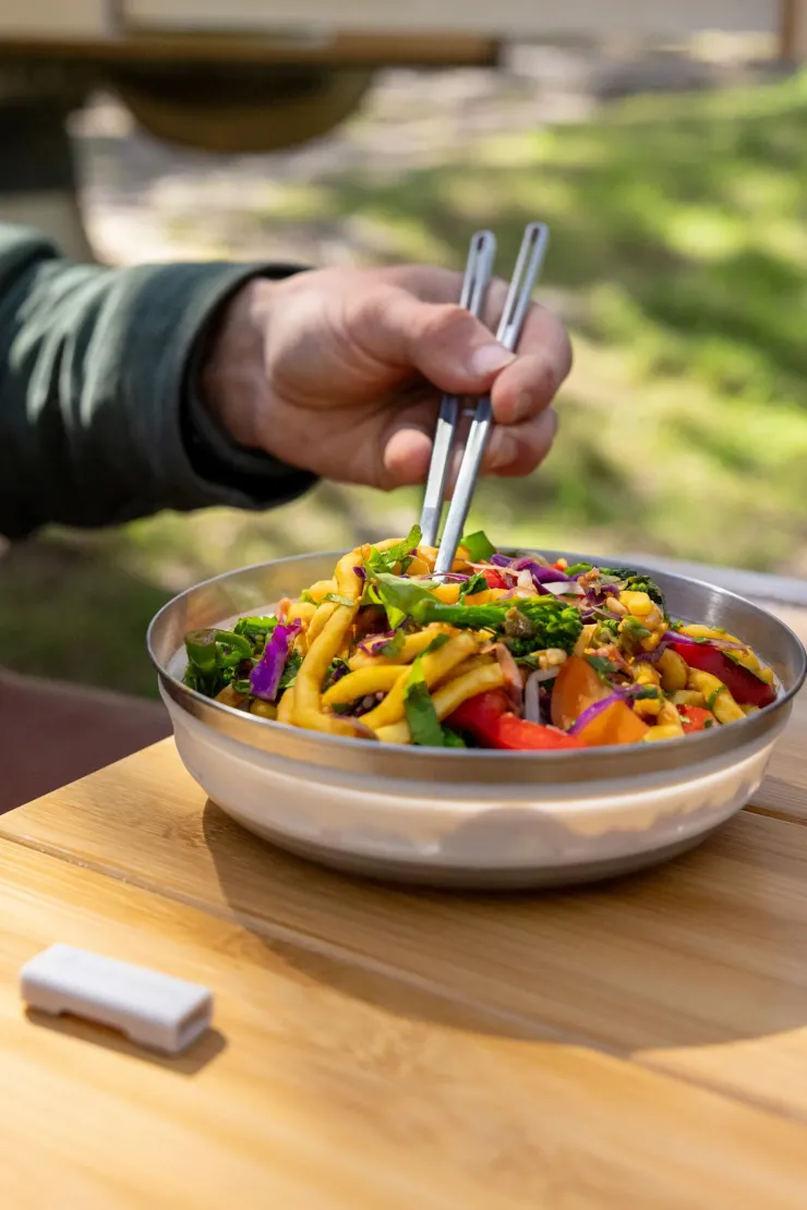 Plates, Bowls, Cups & Utensils-Sea To Summit Detour Stainless Steel Collapsible Bowl - L - Beluga