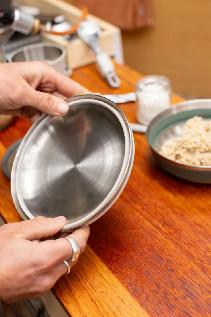 Plates, Bowls, Cups & Utensils-Sea To Summit Detour Stainless Steel Collapsible Bowl - L - Bombay