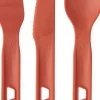 Plates, Bowls, Cups & Utensils-Sea To Summit Passage Cutlery Set - 3 Piece - Spicy Orange