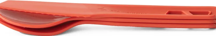 Plates, Bowls, Cups & Utensils-Sea To Summit Passage Cutlery Set - 3 Piece - Spicy Orange