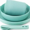 Plates, Bowls, Cups & Utensils-Sea To Summit Passage Dinnerware Set - 1P - 7 Piece - Aqua Sea