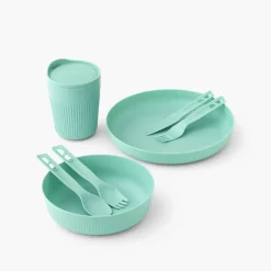 Plates, Bowls, Cups & Utensils-Sea To Summit Passage Dinnerware Set - 1P - 7 Piece - Aqua Sea
