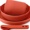 Plates, Bowls, Cups & Utensils-Sea To Summit Passage Dinnerware Set - 1P - 7 Piece - Spicy Orange