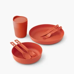 Plates, Bowls, Cups & Utensils-Sea To Summit Passage Dinnerware Set - 1P - 7 Piece - Spicy Orange