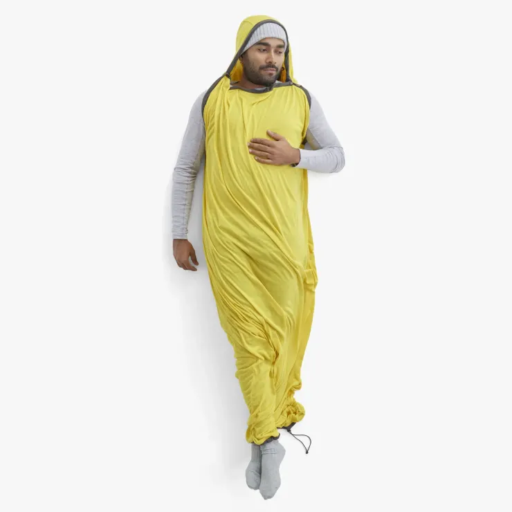 Sleep Accessories-Sea To Summit Reactor Sleeping Bag Liner - Mummy with Drawcord - Compact