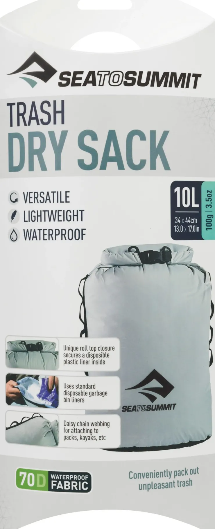 Plates, Bowls, Cups & Utensils-Sea To Summit Trash Dry Sack - 10L