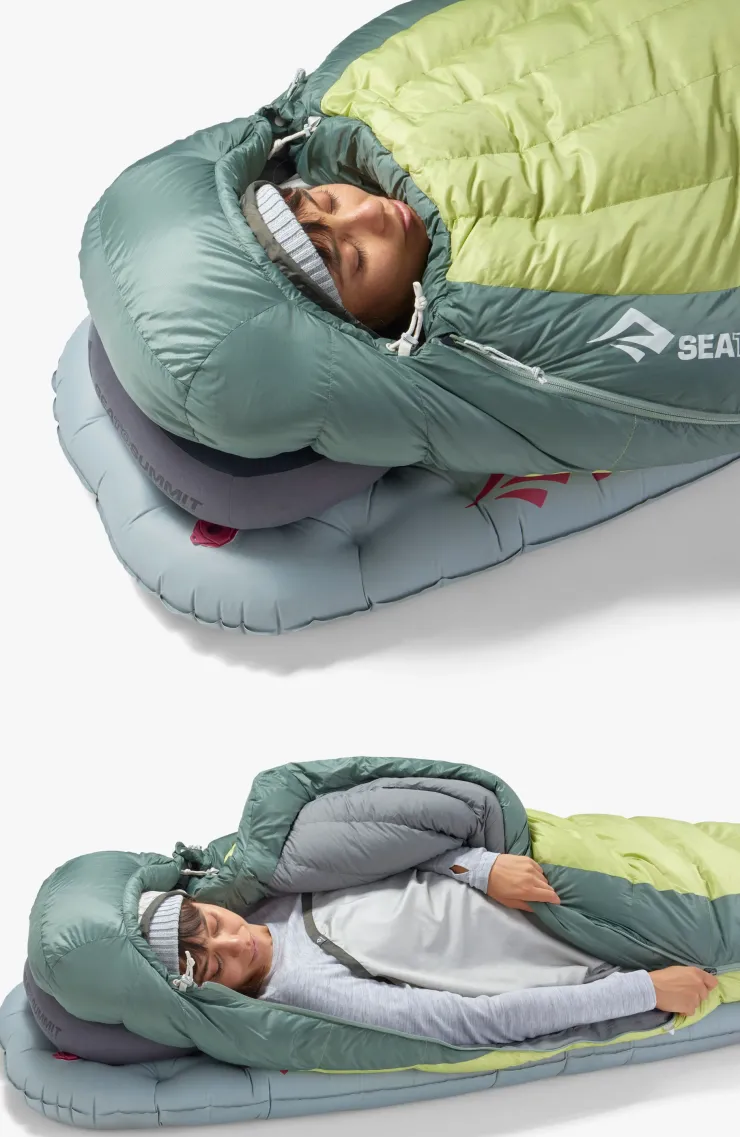Backpacking & Lightweight Sleeping Bags-Sea To Summit Womens Ascent -1C Down Sleeping Bag - Regular
