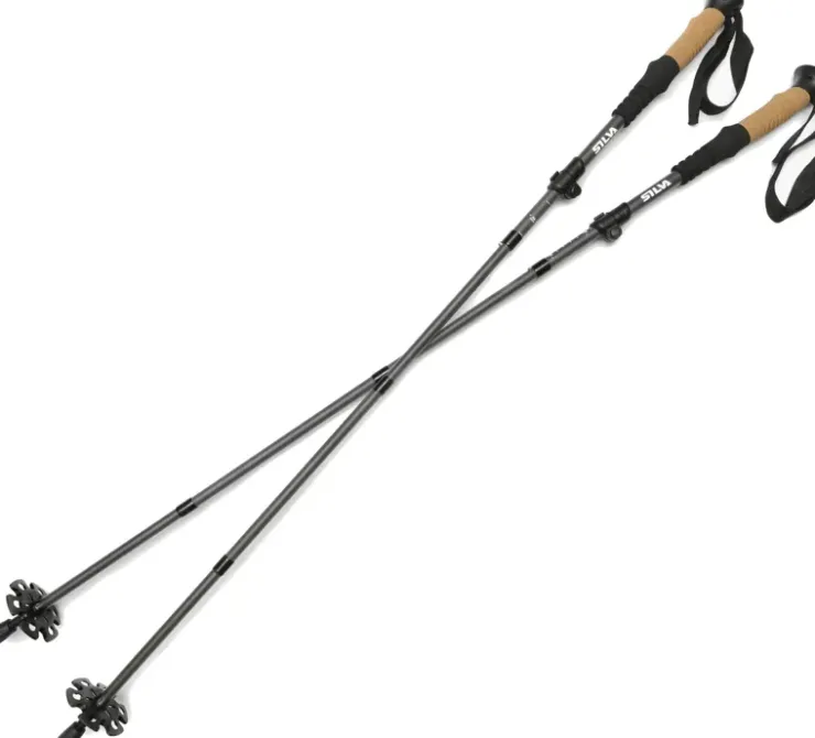 Walking Poles-Silva Trekking Poles Aluminum Z-fold - Grey