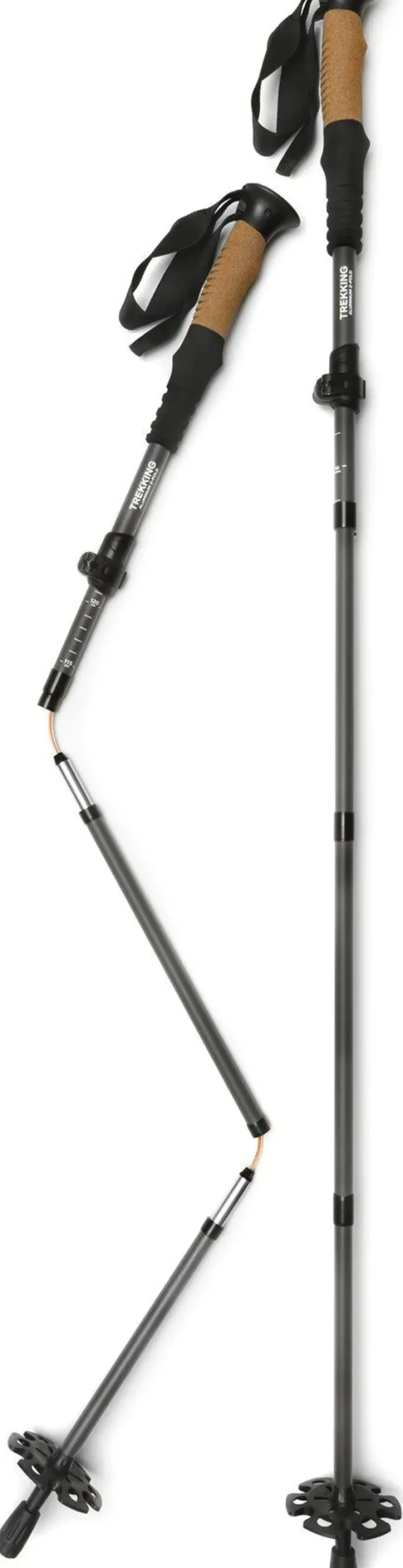 Walking Poles-Silva Trekking Poles Aluminum Z-fold - Grey