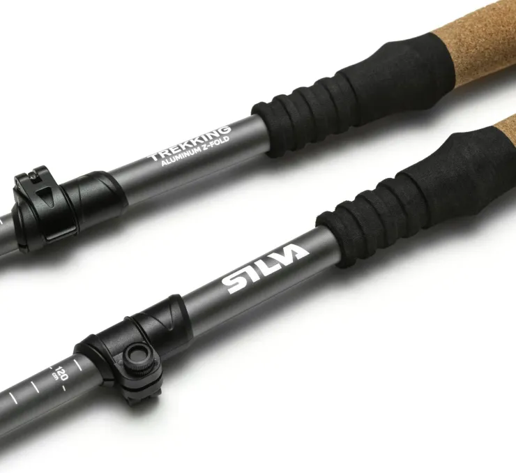 Walking Poles-Silva Trekking Poles Aluminum Z-fold - Grey