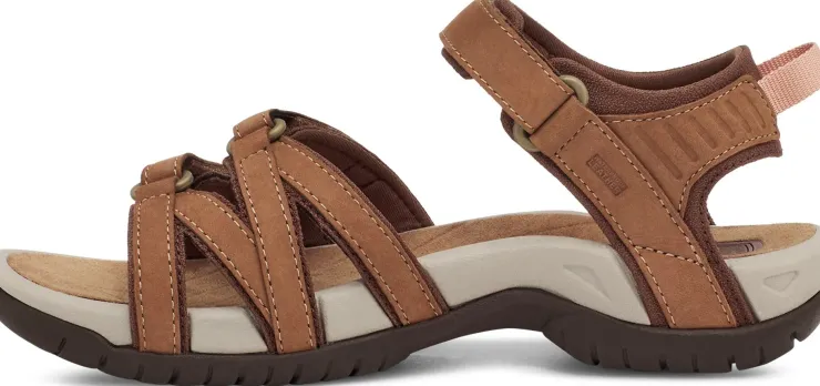 Hiking Shoes & Boots|Sandals-Teva Womens Tirra Leather Sandals - Honey Brown
