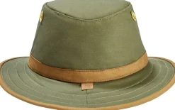 Hats-Tilley Outback Hat - Green - British Tan