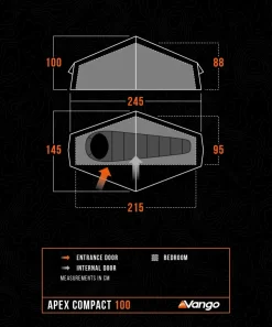 Backpacking & Lightweight Tents-Vango Apex Compact 100 Tent