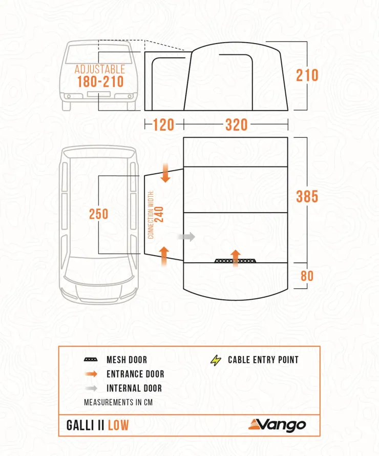 Driveaway Van Awnings-Vango Galli II Low DriveAway Awning