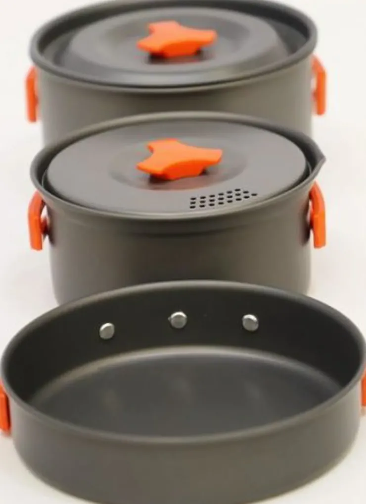 Pots, Pans & Kettles-Vango Hard Anodised 2 Person Cook Kit