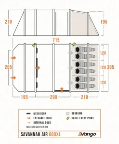 Inflatable Tents|Family & Leisure Tents-Vango Savannah Air 600XL Tent Package