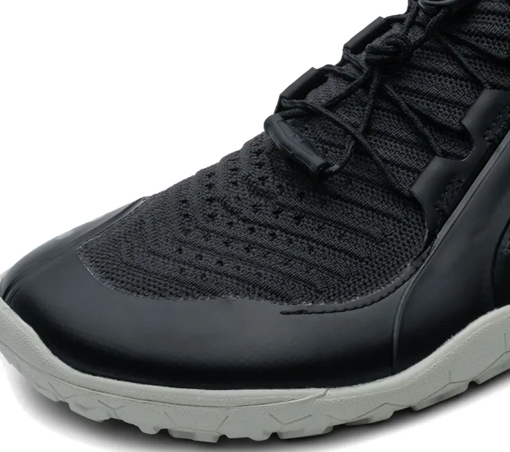 Running Shoes-Vivobarefoot Mens Primus Trail Knit FG Shoes - Obsidian-Sandstone