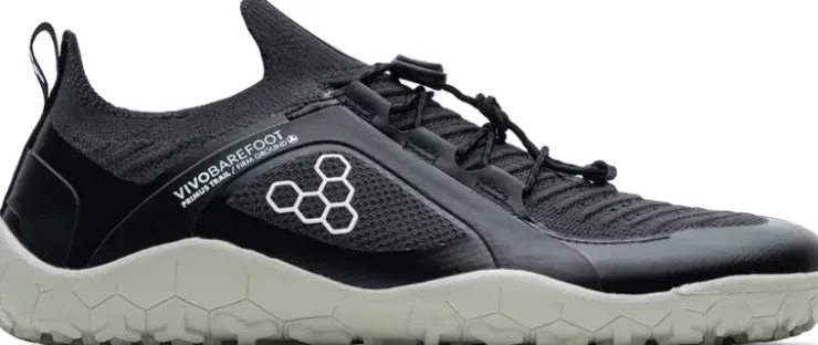 Running Shoes-Vivobarefoot Womens Primus Trail Knit FG Shoes - Obsidian-Sandstone