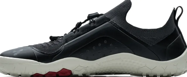 Running Shoes-Vivobarefoot Womens Primus Trail Knit FG Shoes - Obsidian-Sandstone