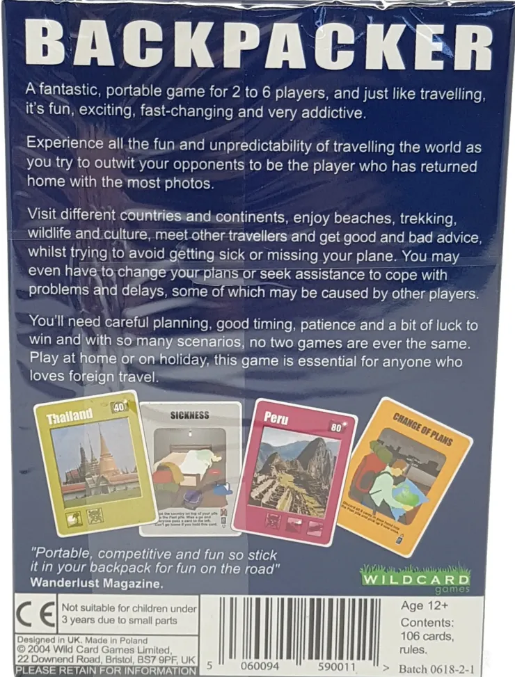 Games|Travel Accessories-Wildcard Games Backpacker - The Ultimate Travel Game