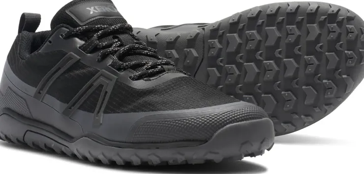 Hiking Shoes & Boots|Walking Shoes-Xero Shoes Mens Scrambler Trail Low WP Shoe - Black-Asphalt