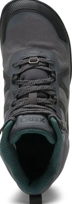 Hiking Shoes & Boots|Mid Height Boots-Xero Shoes Womens Scrambler Mid II WP Boot - Asphalt-Sea Moss