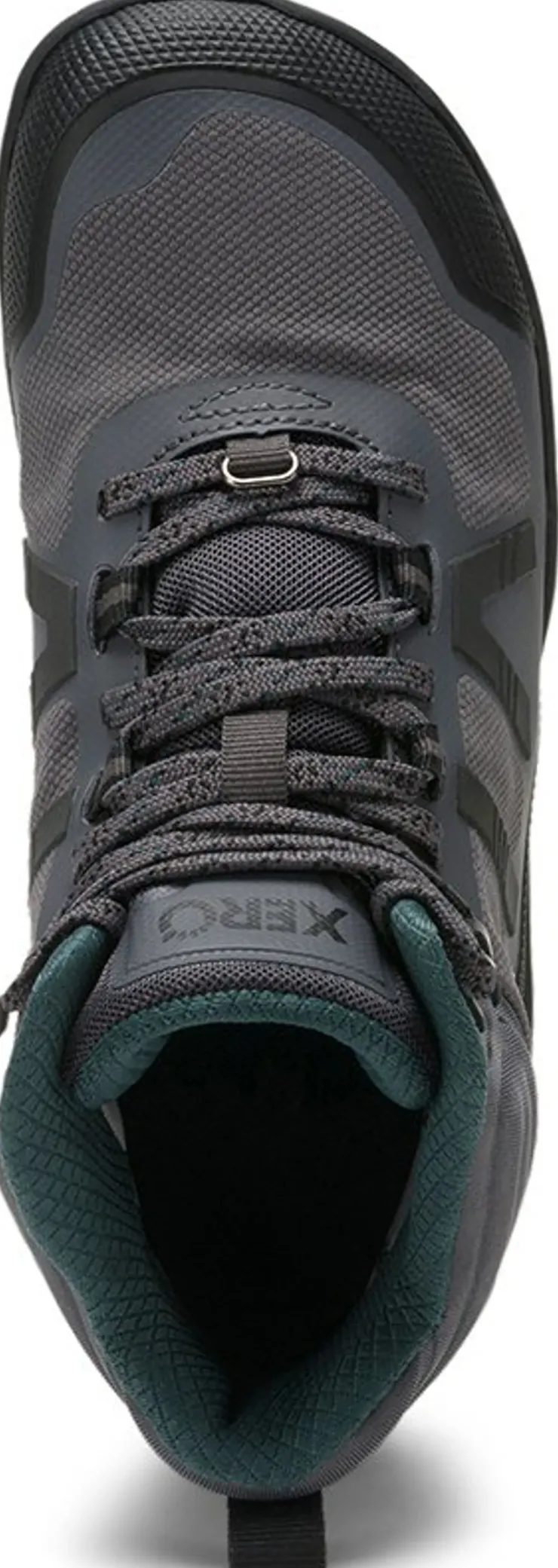 Hiking Shoes & Boots|Mid Height Boots-Xero Shoes Womens Scrambler Mid II WP Boot - Asphalt-Sea Moss