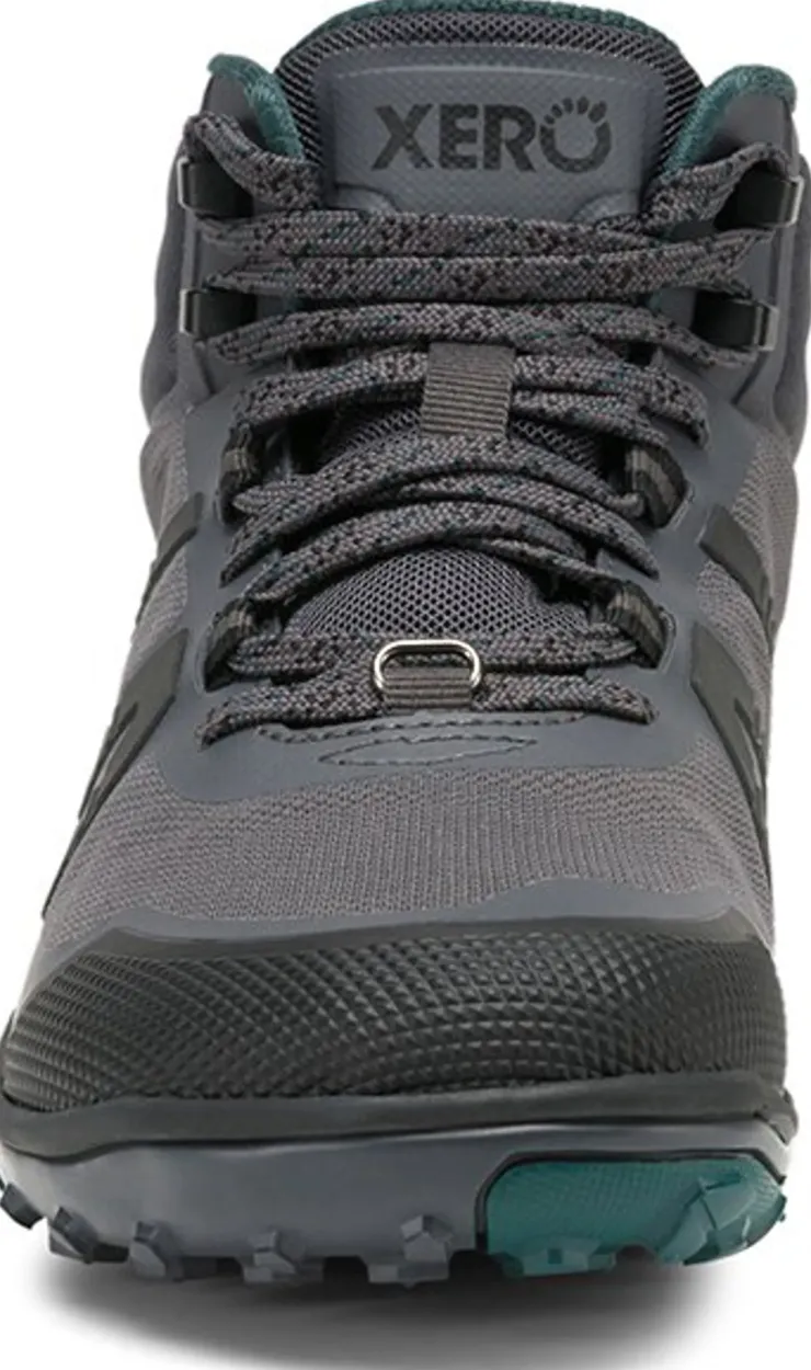 Hiking Shoes & Boots|Mid Height Boots-Xero Shoes Womens Scrambler Mid II WP Boot - Asphalt-Sea Moss