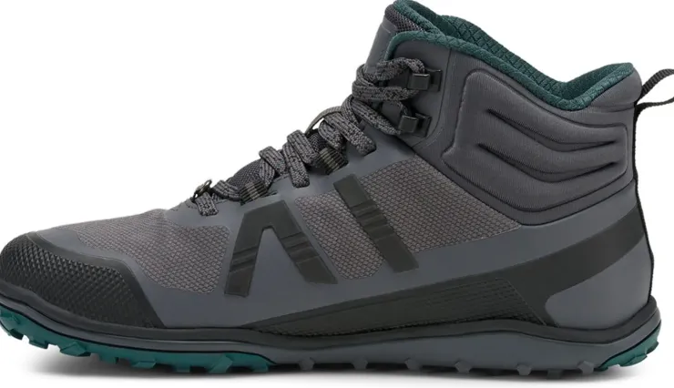 Hiking Shoes & Boots|Mid Height Boots-Xero Shoes Womens Scrambler Mid II WP Boot - Asphalt-Sea Moss